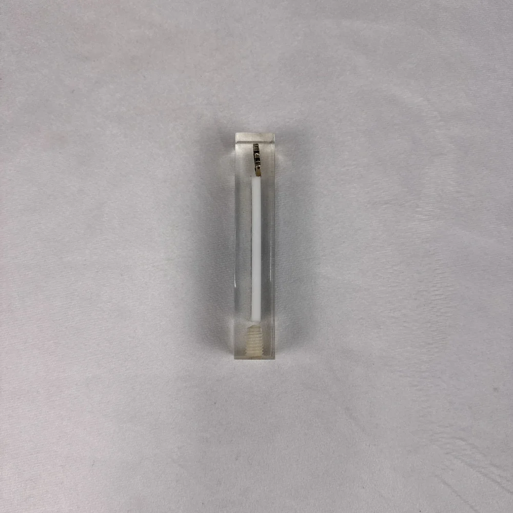 Driebeck's Light Beer Tap Handle Lucite Acrylic Clear White Vintage 4.5